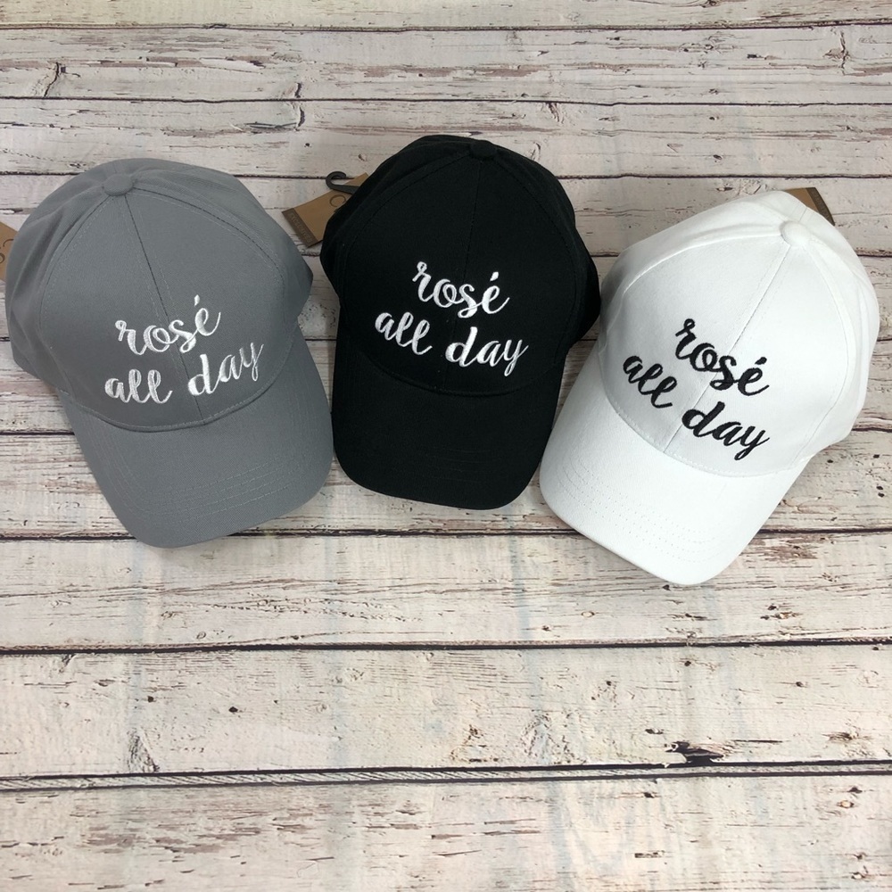 "ROSE' ALL DAY" - Embroidered Adjustable Ball Cap‎